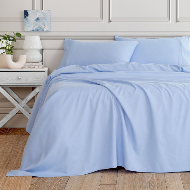 3000TC Bamboo Cooling Sheet Set Ultra Soft Bedding - King - Light Blue Image 2