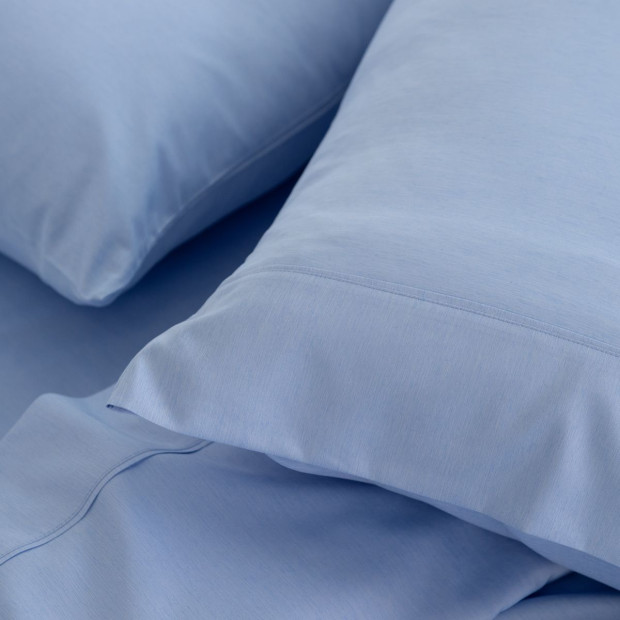 3000TC Bamboo Cooling Sheet Set Ultra Soft Bedding - King - Light Blue Image 6