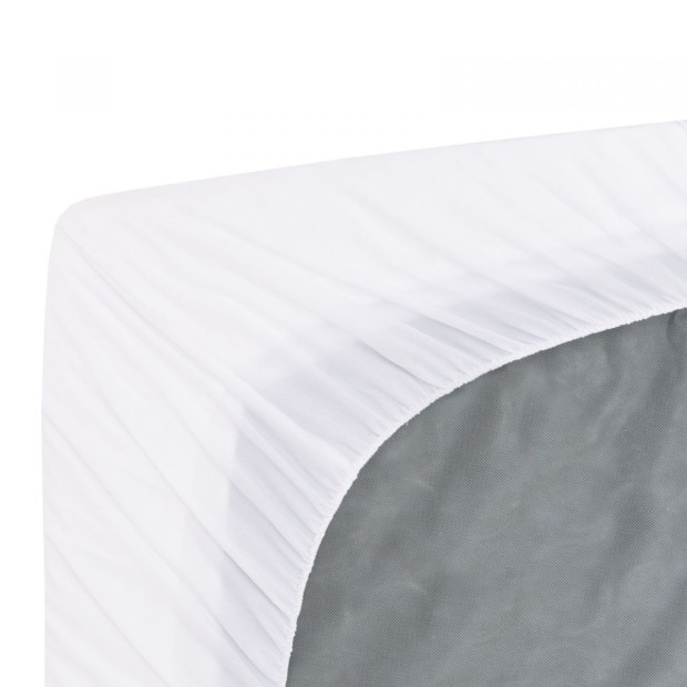 1000GSM Luxury Bamboo Covered Mattress Topper Ball Fibre- Single White Image 10