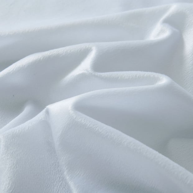 Velvet Quilt Cover Set Super Soft Luxurious Warmth Bedding Queen White Image 6