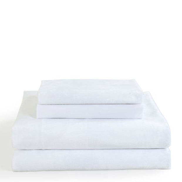Velvet Quilt Cover Set Super Soft Luxurious Warmth Bedding King White Image 7
