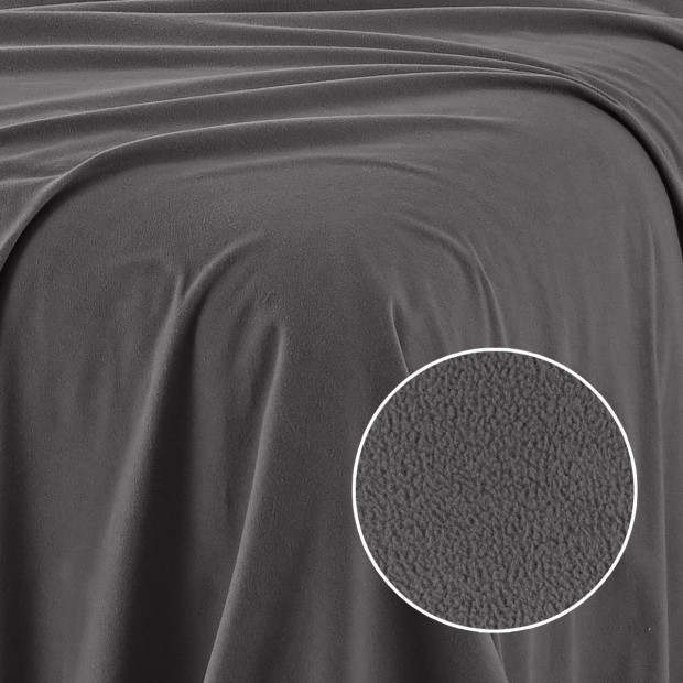 Polar Fleece Flannel Sheet Set Cozy - Single - Charcoal Image 8