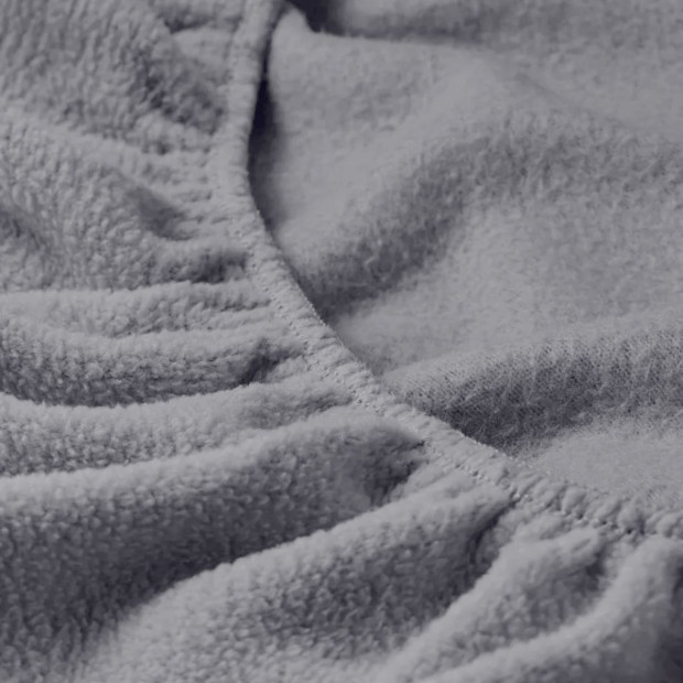Polar Fleece Flannel Sheet Set Cozy - Double - Grey Image 9