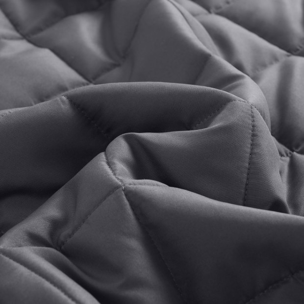 Coverlet Set Bedspread Soft Breathable 3 Piece Set - Queen - Charcoal Image 5