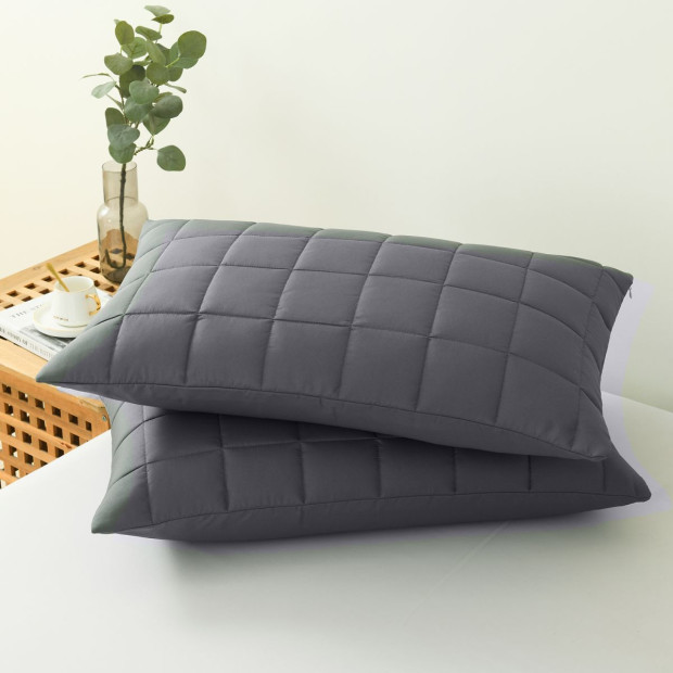 Coverlet Set Bedspread Soft Breathable 3 Piece Set - Queen - Charcoal Image 6
