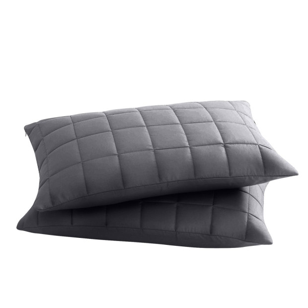 Coverlet Set Bedspread Soft Breathable 3 Piece Set - Queen - Charcoal Image 9