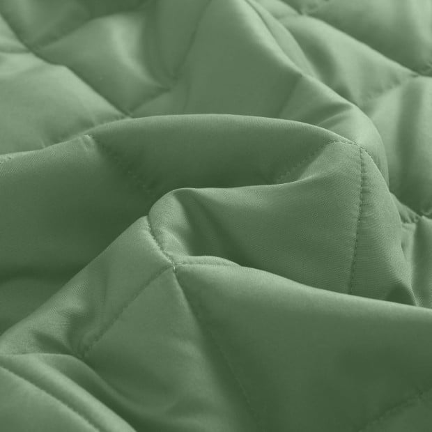 Coverlet Set Bedspread Soft Breathable 3 Piece Set - King - Sage Image 5