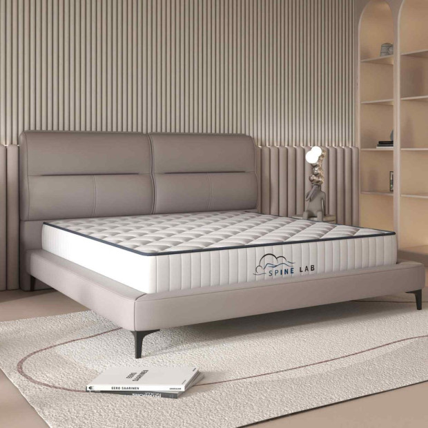 Mattress 5 Zone 21cm Medium Firm Bonnell Spring - King Single - White Image 4