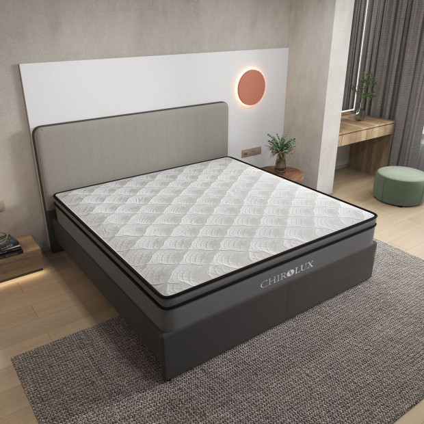 Latex Foam Pocket Spring Mattress Medium Firmness 34cm King Grey Image 2