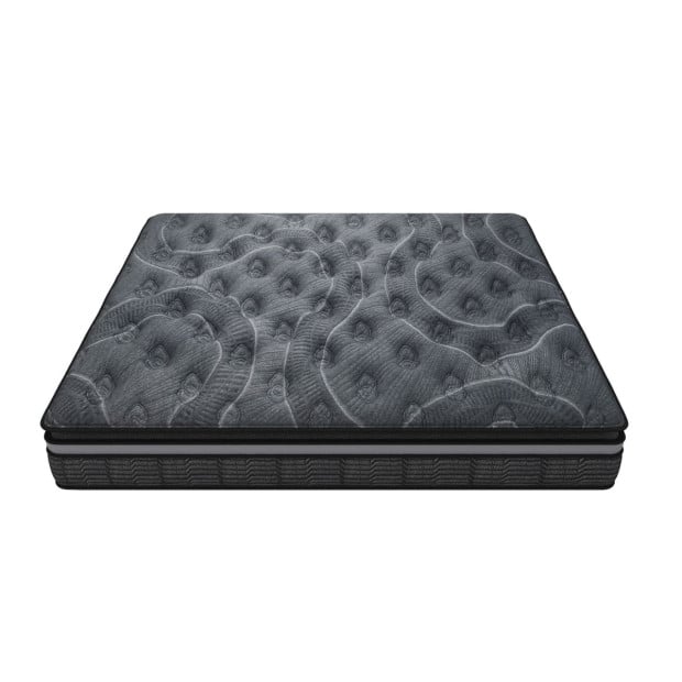 Euro Top Pocket Spring Mattress Plush Medium Firm 34cm Single Charcoal Image 10