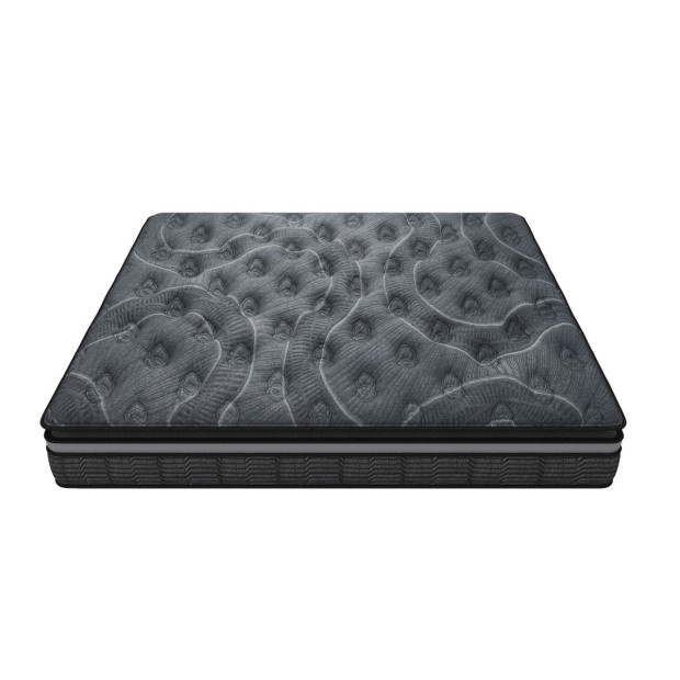 Euro Top Pocket Spring Mattress Medium Firm 34cm King Single Charcoal Image 10