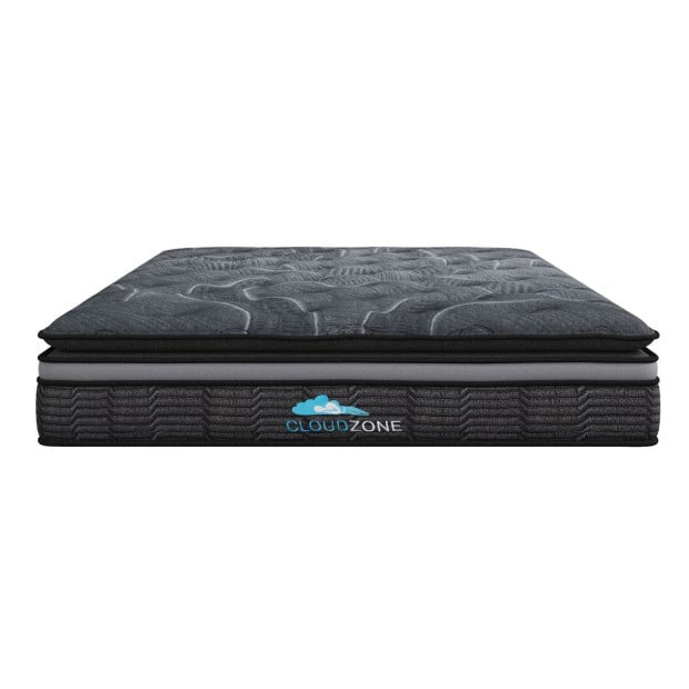Euro Top Pocket Spring Mattress Medium Firm 34cm King Single Charcoal Image 4