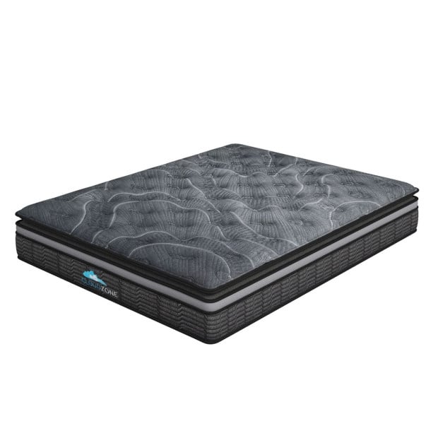 Euro Top Pocket Spring Mattress Medium Firm 34cm King Single Charcoal Image 5