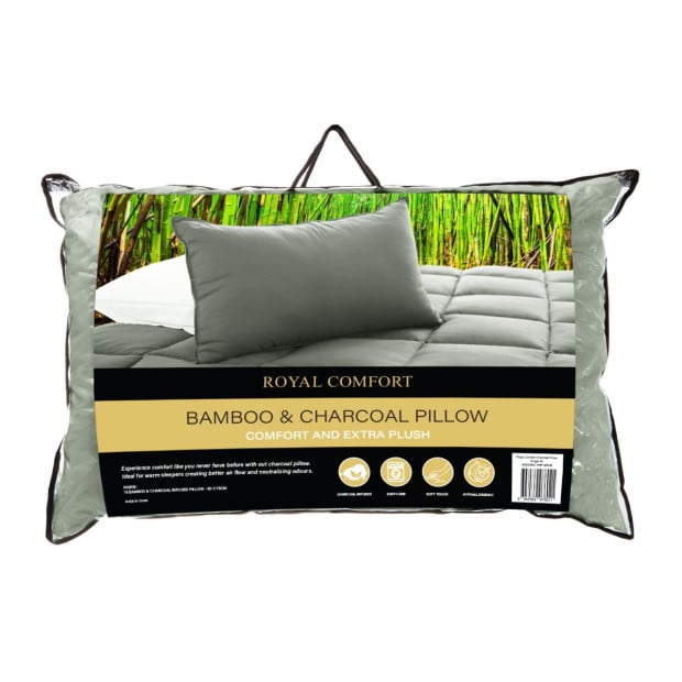 Charcoal Bamboo Pillow Luxury Single Pack Image 8