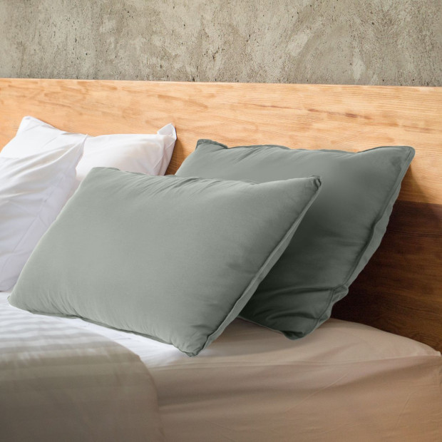 Charcoal Bamboo Pillow Hotel Quality Luxury Twin Pack Image 10