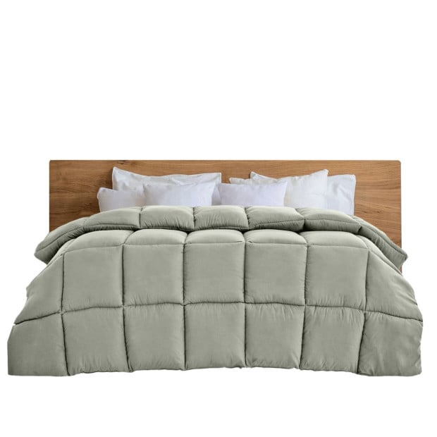 Quilt 800GSM Charcoal Blend Cover Duvet Bedding - Single - Charcoal Image 11