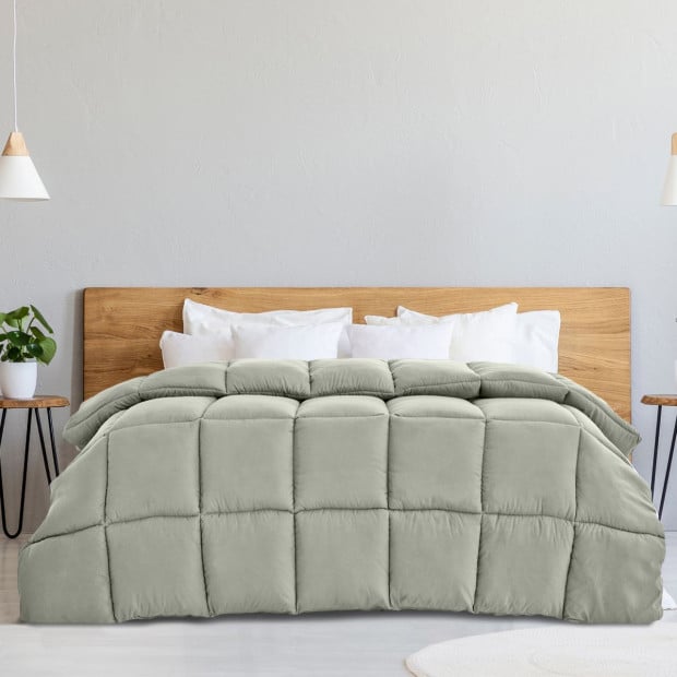 Quilt 800GSM Charcoal Blend Cover Duvet Bedding - Single - Charcoal Image 3