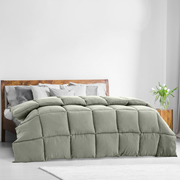Quilt 800GSM Charcoal Blend Cover Duvet Bedding - Queen - Charcoal Image 4