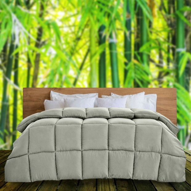 Quilt 800GSM Charcoal Blend Cover Duvet Bedding - Queen - Charcoal Image 5