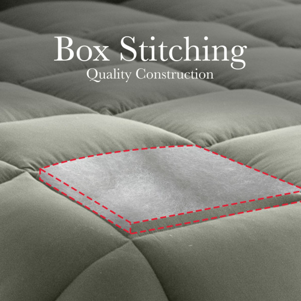 350GSM Charcoal Bamboo Quilt Duvet All Seasons - Double - Charcoal Image 7