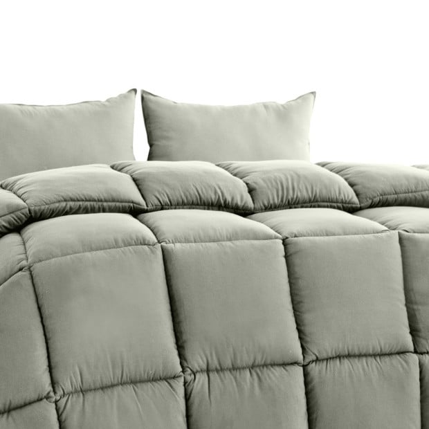 350GSM Charcoal Bamboo Quilt Luxury Bedding Duvet King - Charcoal Image 12