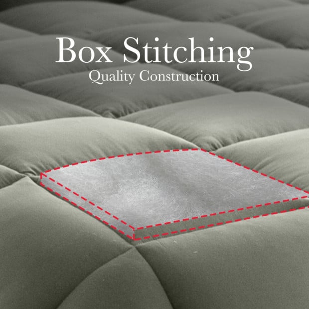 350GSM Charcoal Bamboo Quilt Luxury Bedding Duvet King - Charcoal Image 7