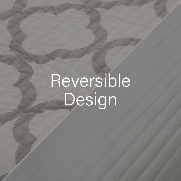 Bamboo Cooling Reversible 7 Piece Comforter Set Bedspread Queen White Image 7