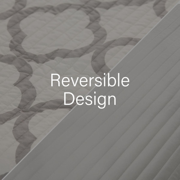 Bamboo Cooling Reversible 7pc Comforter Set Bedspread King - White Image 7