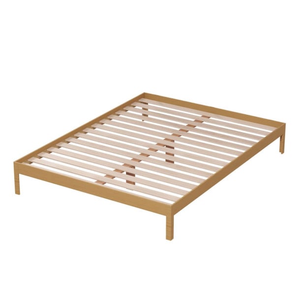 Giulia Wooden Timber Mattress Bed Base Sturdy Double Natural Image 6