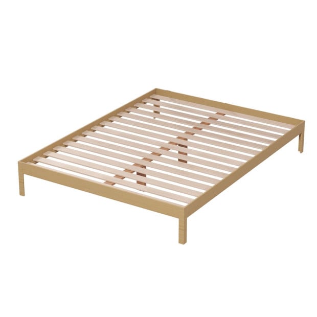 Giulia Wooden Timber Mattress Bed Base Sturdy Double Natural Image 2
