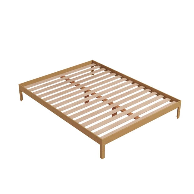 Giulia Wooden Timber Mattress Bed Base Sturdy - King - Natural Image 6