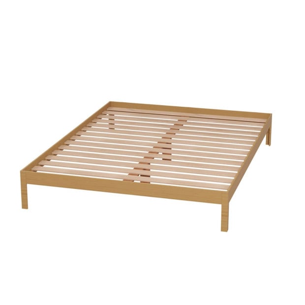 Giulia Wooden Timber Mattress Bed Base Sturdy - King - Natural Image 7
