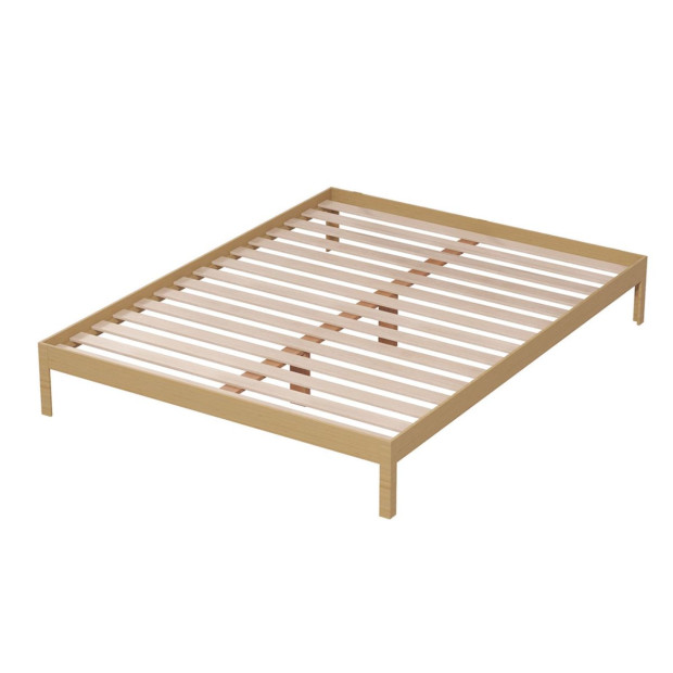 Giulia Wooden Timber Mattress Bed Base Sturdy - King - Natural Image 8