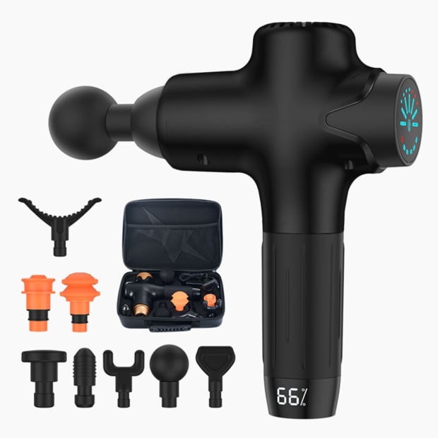 Chiro Vibration Massage 7 Levels 8 Heads Massager Gun LED Screen
