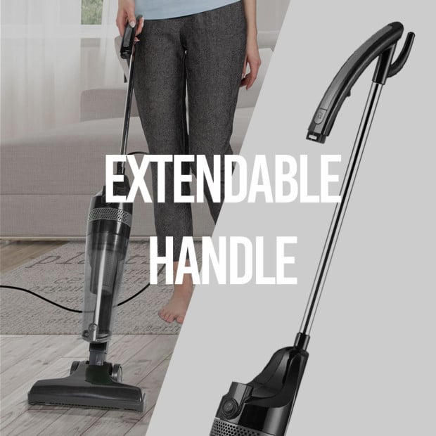 CX500 Telescopic Stick Vacuum Ultralight Bagless Black Grey Image 3