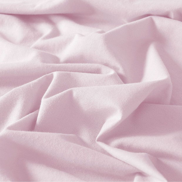100% Jersey Cotton Quilt Cover Set Soft Bedding- Queen - Pink Marle Image 7