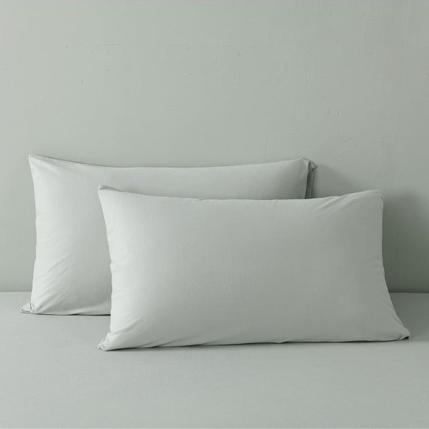 100% Jersey Cotton Quilt Cover Set Bedding - King - Grey Marle Image 5