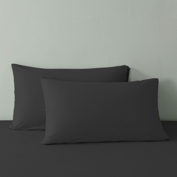 100% Jersey Cotton Quilt Cover Set Ultra Soft - King - Charcoal Marle Image 5