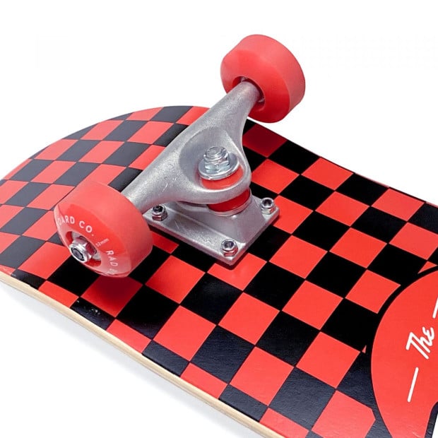 RAD Complete Dude Crew 7 x 30 Skateboard - Checkers Black Red Image 3