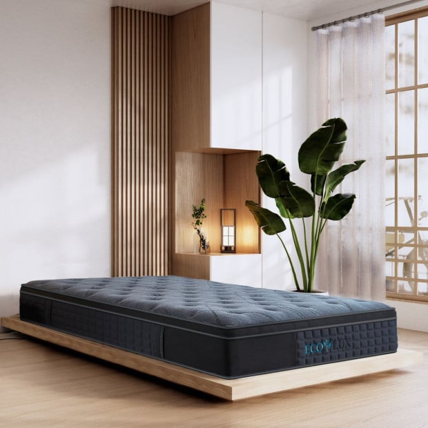 Euro Top 7-Zone Pocket Spring Mattress Medium Firm Queen - Charcoal