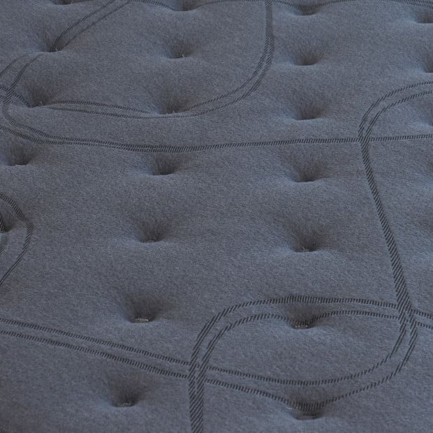 Euro Top 7-Zone Pocket Spring Mattress Medium Firm Queen - Charcoal Image 11