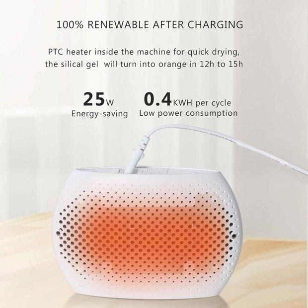 Compact Reusable Dehumidifier Moisture Extractor Compact White Image 6