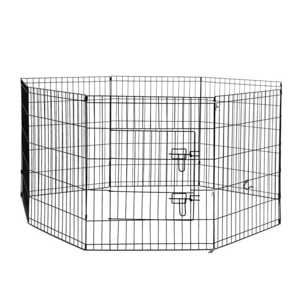 8 Panel Playpen Puppy Fence Cage Enclosure Pets - 24in - Black Image 6