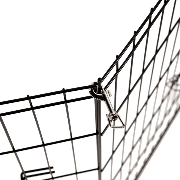 8 Panel Playpen Puppy Fence Cage Enclosure Pets - 30in - Black Image 9