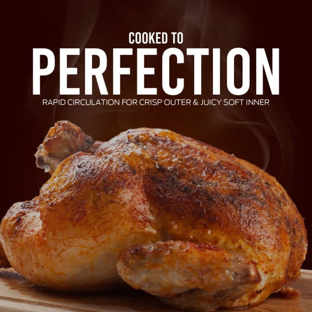 10 Litre Compact Air Fryer Oven Oil Free Cooking Silver Image 9