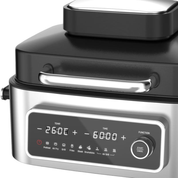 Top Loading Air Grill Family XL Air Fryer Stainless Steel Silver Image 6