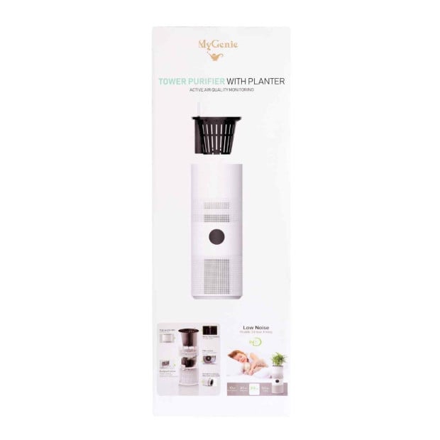 Tower Air Purifier with Planter 2-in-1 WI-FI App Control HEPA White Image 5