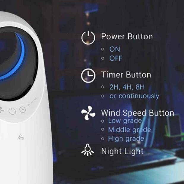 Ultra Quiet Eco Flow Air Purifier WI-FI Control HEPA Filter White Image 9