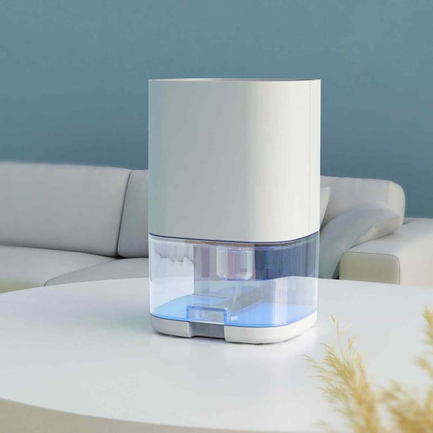 Compact Dehumidifier LED Lights 1 Litre Portable Stylish Design White Image 3