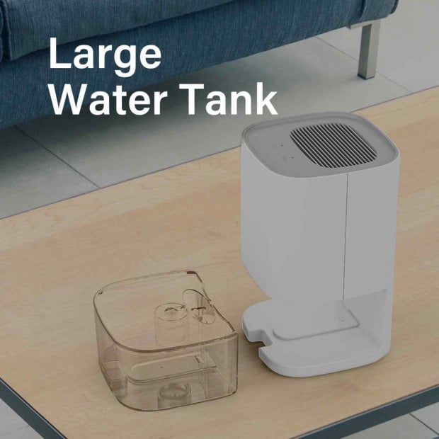 Compact Dehumidifier LED Lights 1 Litre Portable Stylish Design White Image 9